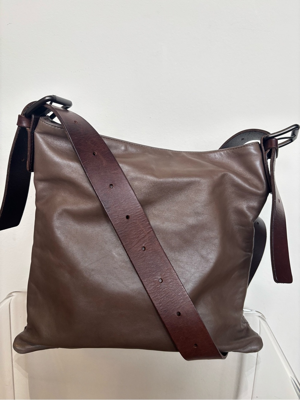 Bottega Veneta Brown Leather Crossbody Shoulder Bag